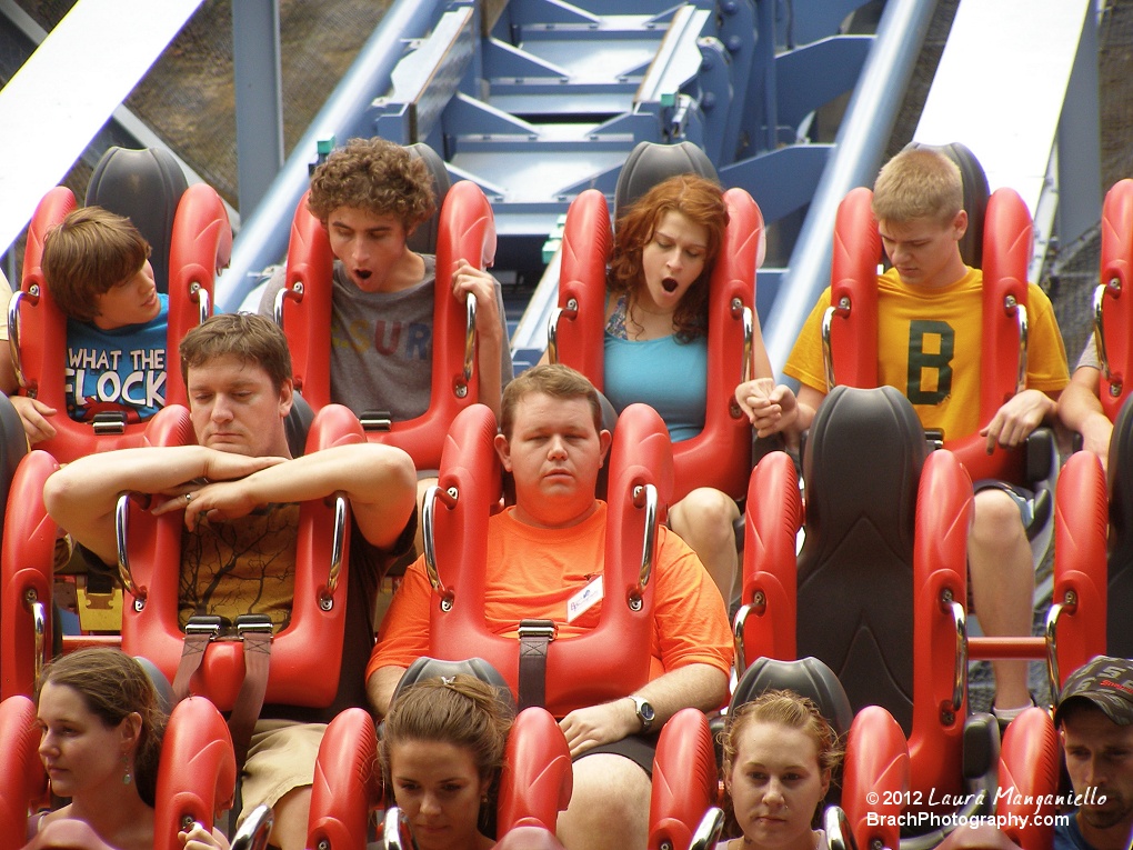 Waiting in the brake run.  He doesn't look too excited does he?  Nor does anyone else for that matter....