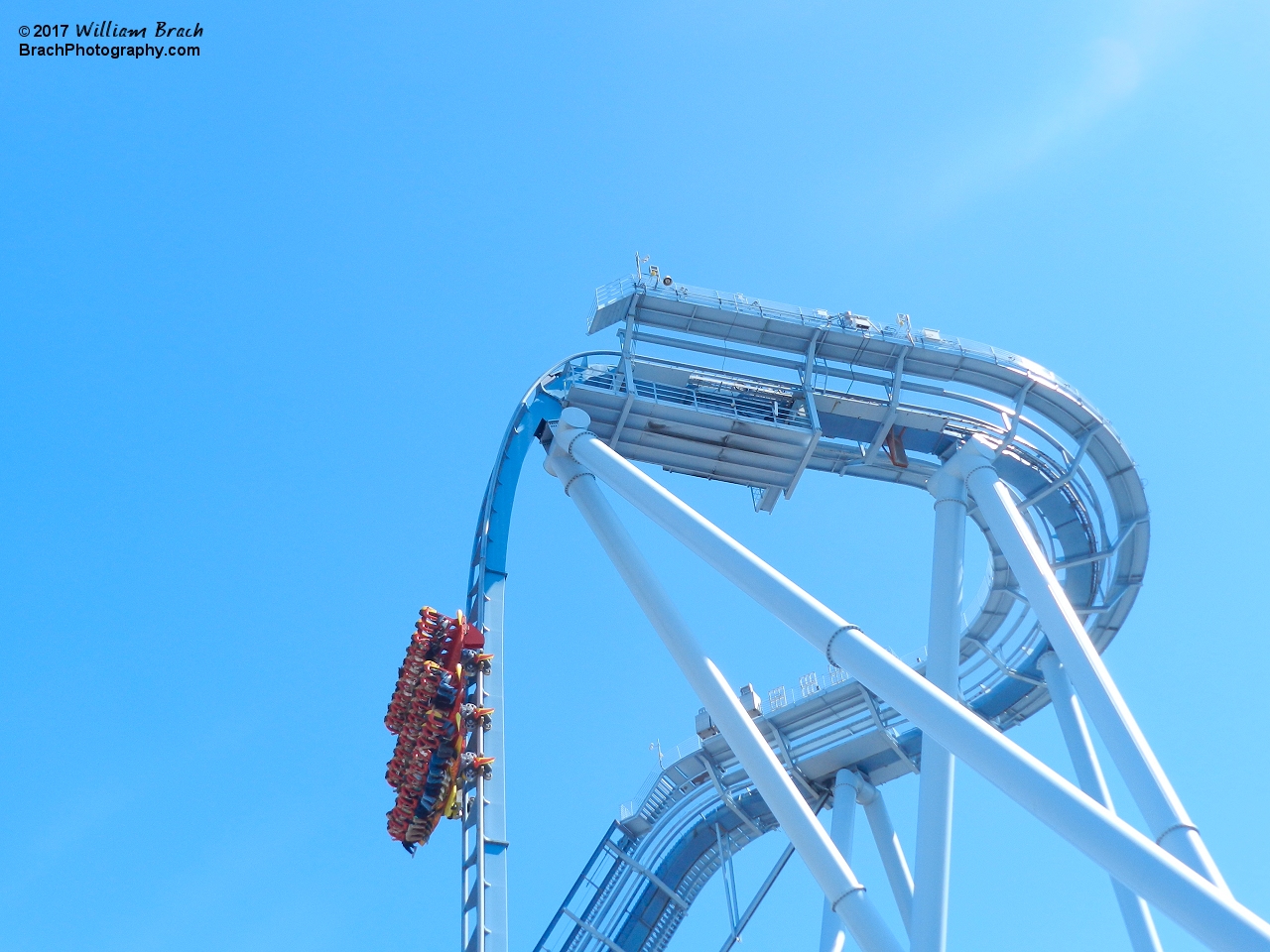 Train going down the first drop.