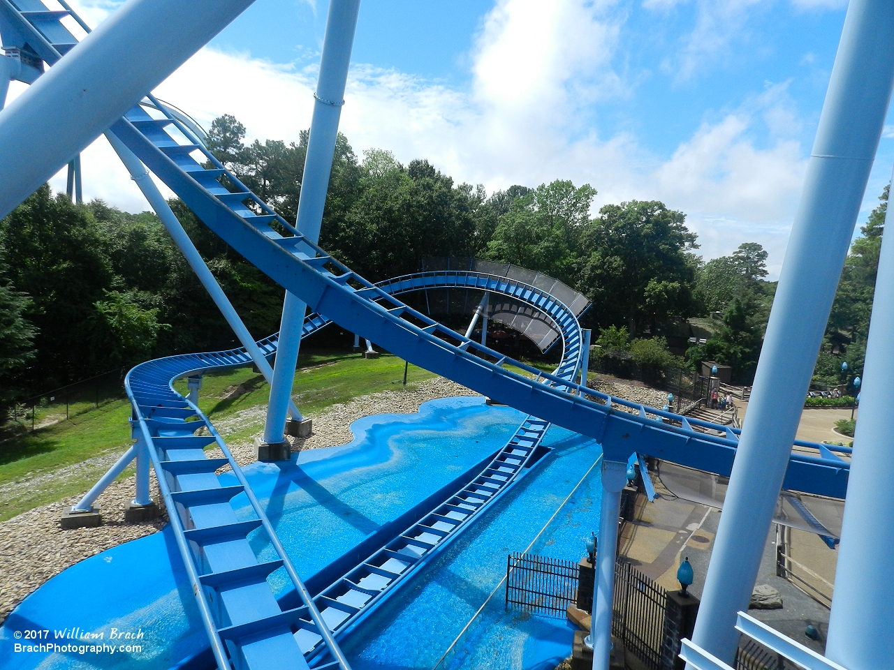 Overview of the splash pool on Griffon as seen from the Sky Ride.