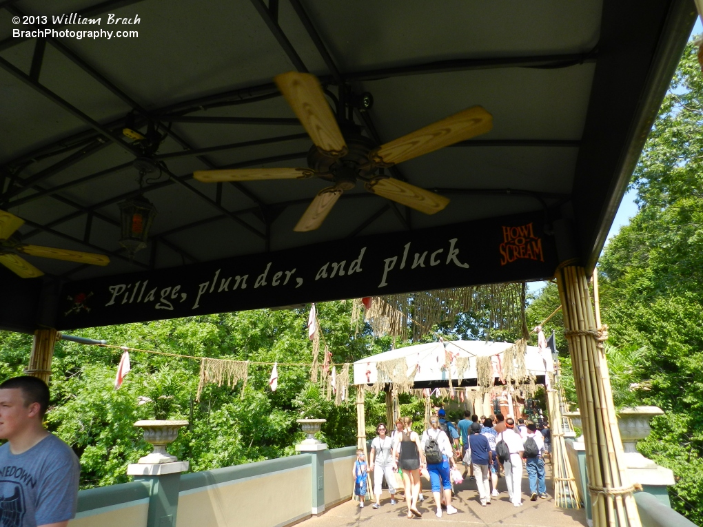 Decorations for Howl-O-Scream - the park's annual Halloween event.