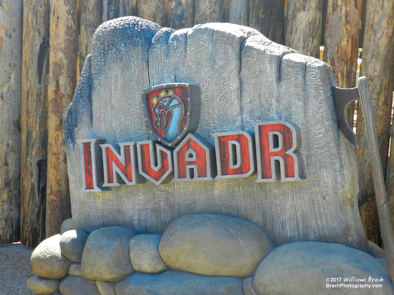 InvadR's entrance sign.