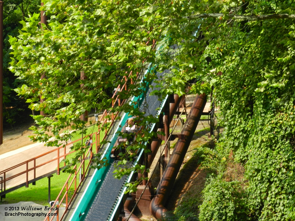 Getting a look at Le Scoot's rebuilt lift hill for the 2013 season.