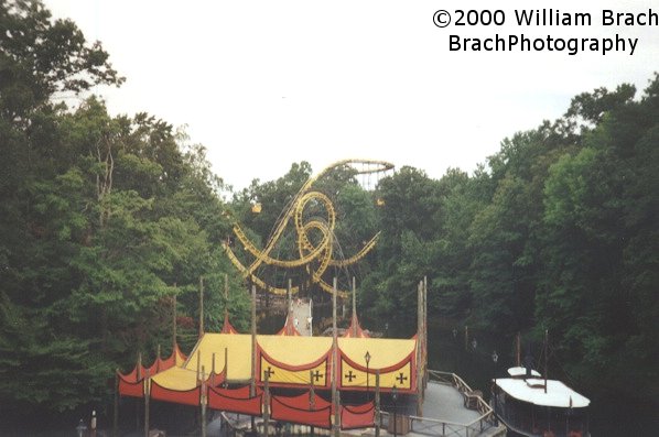 Overview of the Loch Ness Monster from the footbridge.