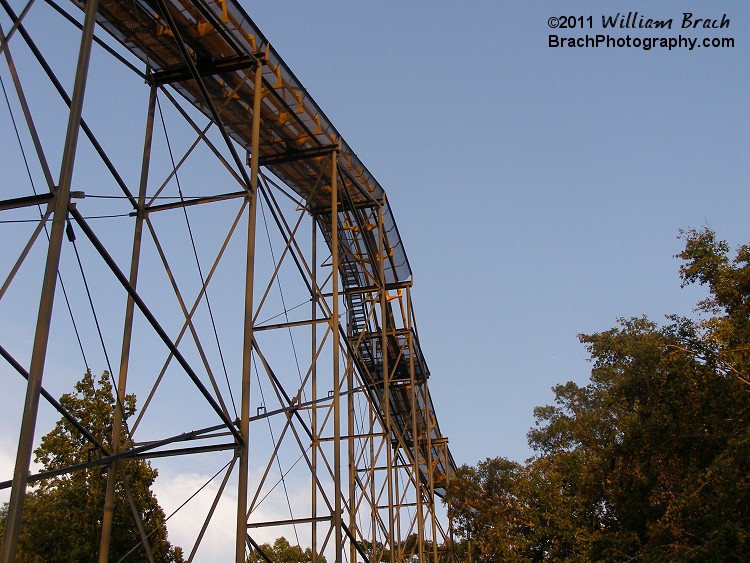 View of the lift hill on Loch Ness Monster.