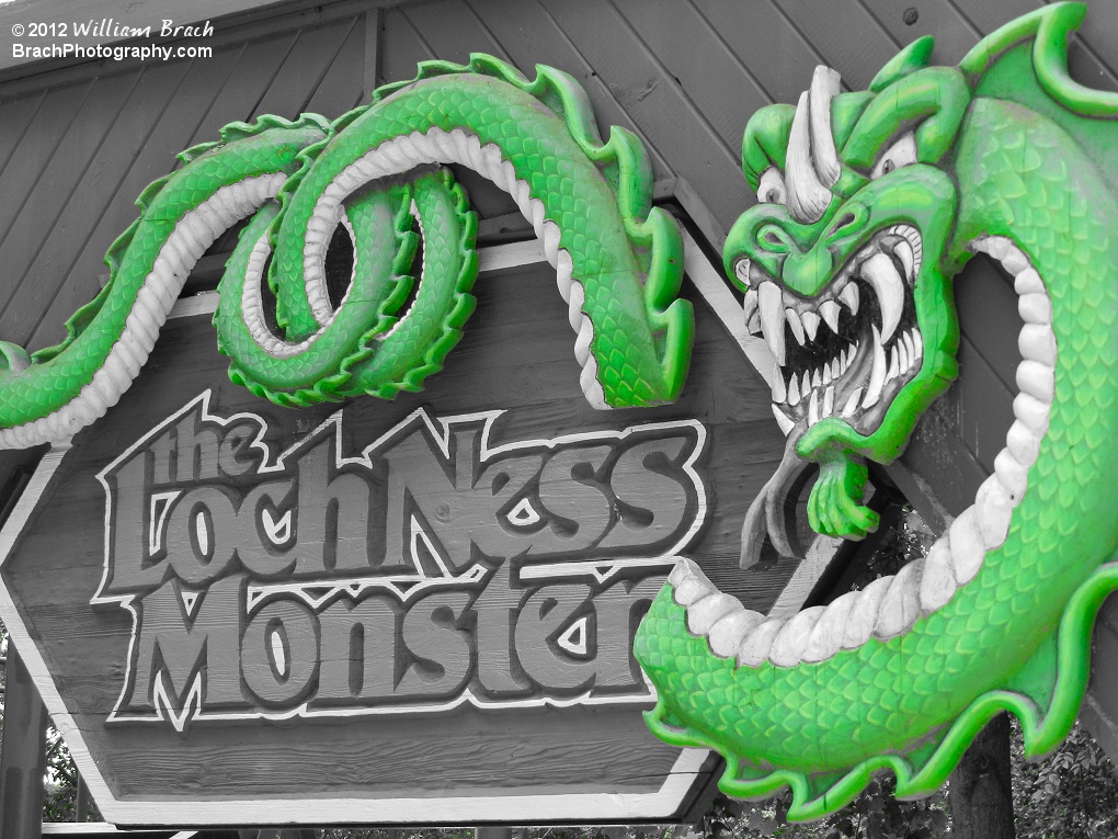 I like this sign.  Only the monster is shown green.