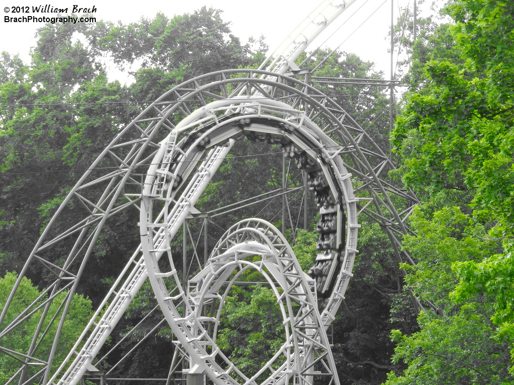 This shot, I selected green as the primary color which puts Loch Ness Monster as being a monocromic colored coaster!