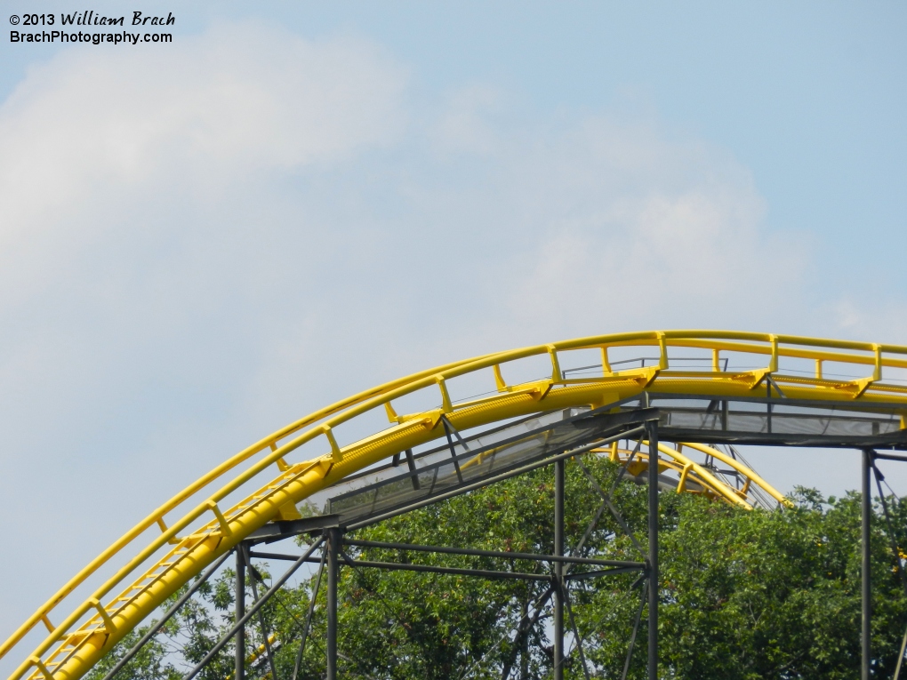 Detailed view of Loch Ness Monster's first drop.