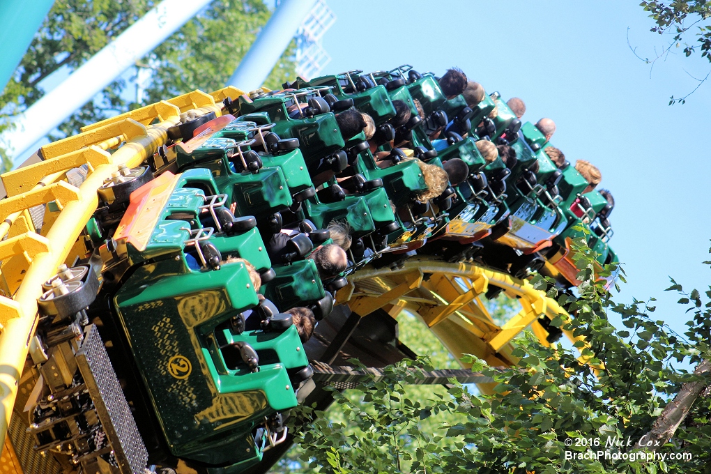 The turn leading into the brake run.