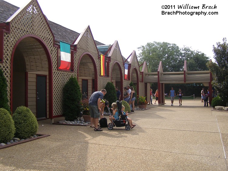 Ticket booths outside the main gate.