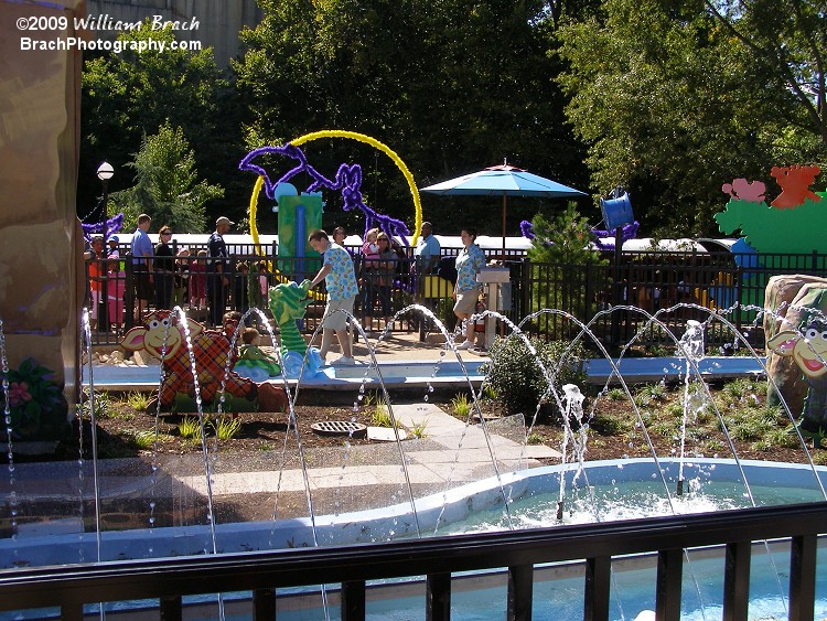 Kiddie boat ride in the Forest of Fun area.