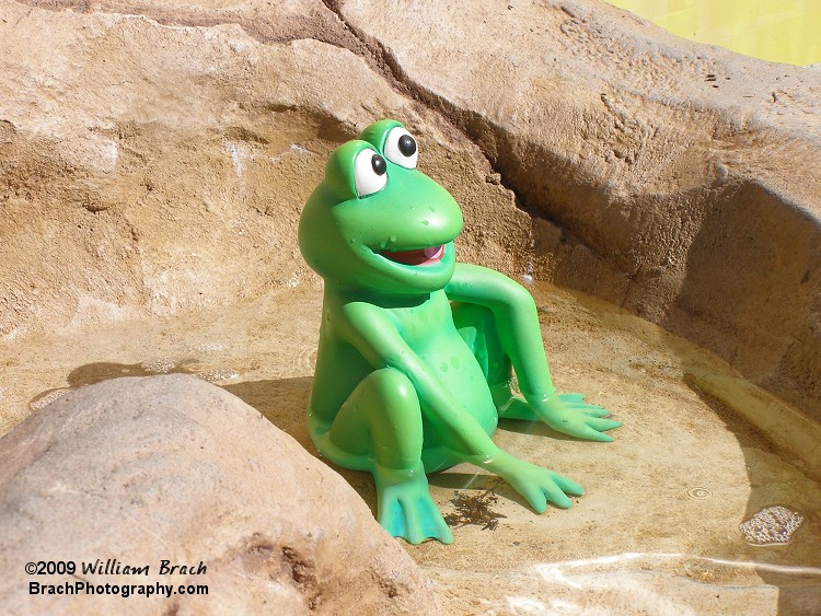 Sesame Street styled Frog character.  Wonder if he's related to Kermit?