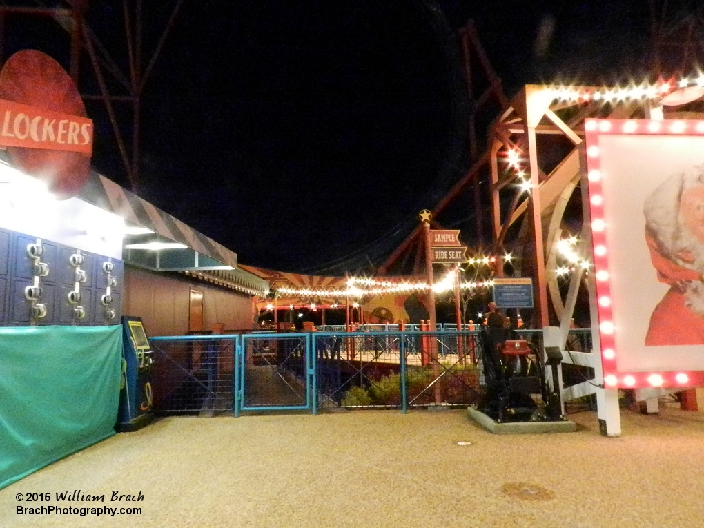 Looking into Tempesto's ride area during Christmas Town 2015.