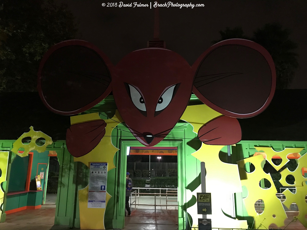 Entrance to the Psycho Mouse roller coaster.