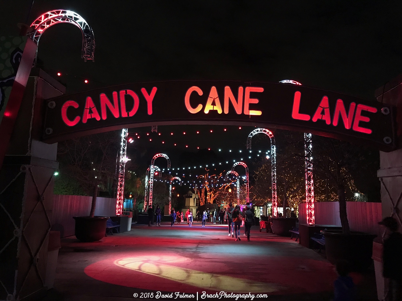 Entrance to Candy Cane Lane area.