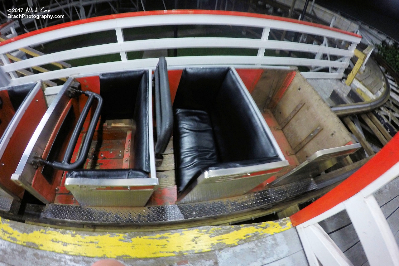 A wide angle shot of the train.