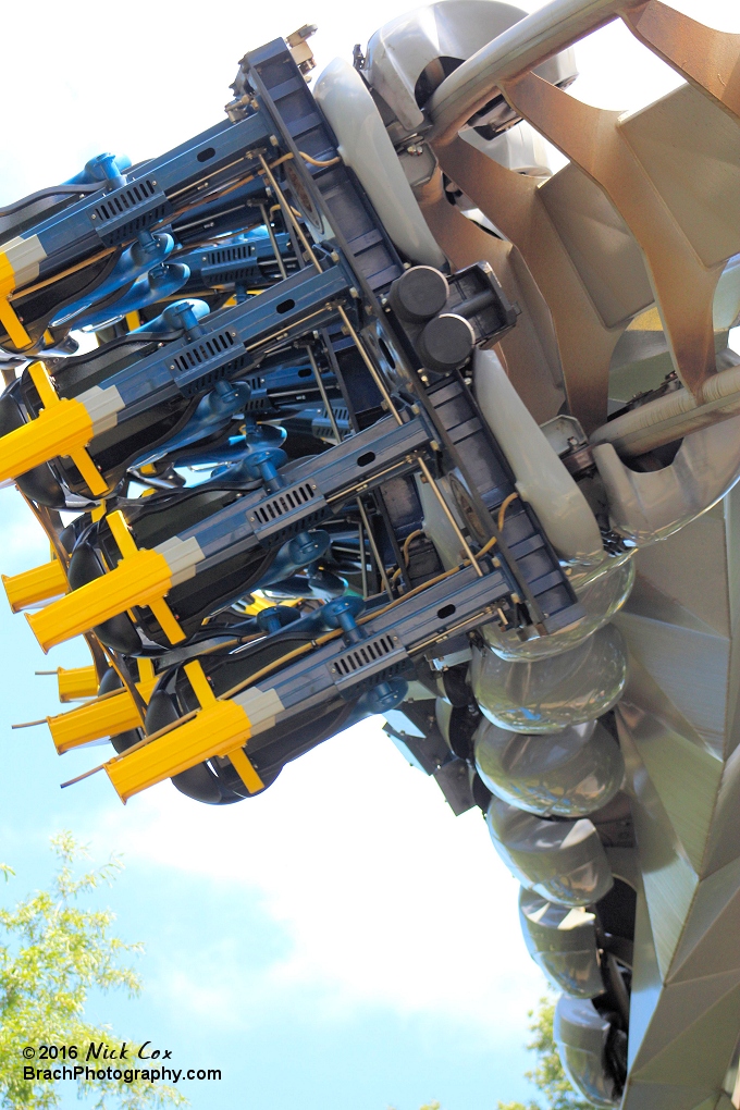 A close-up of the back of the train.