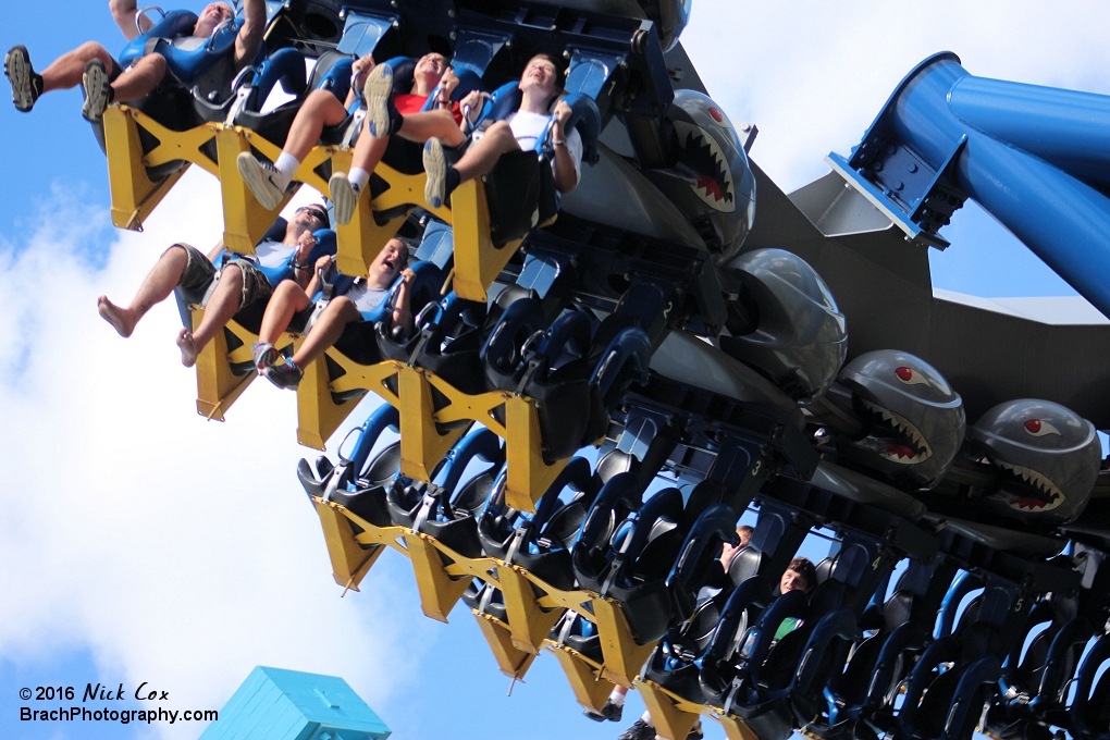 The train in the final turn to the brake run.