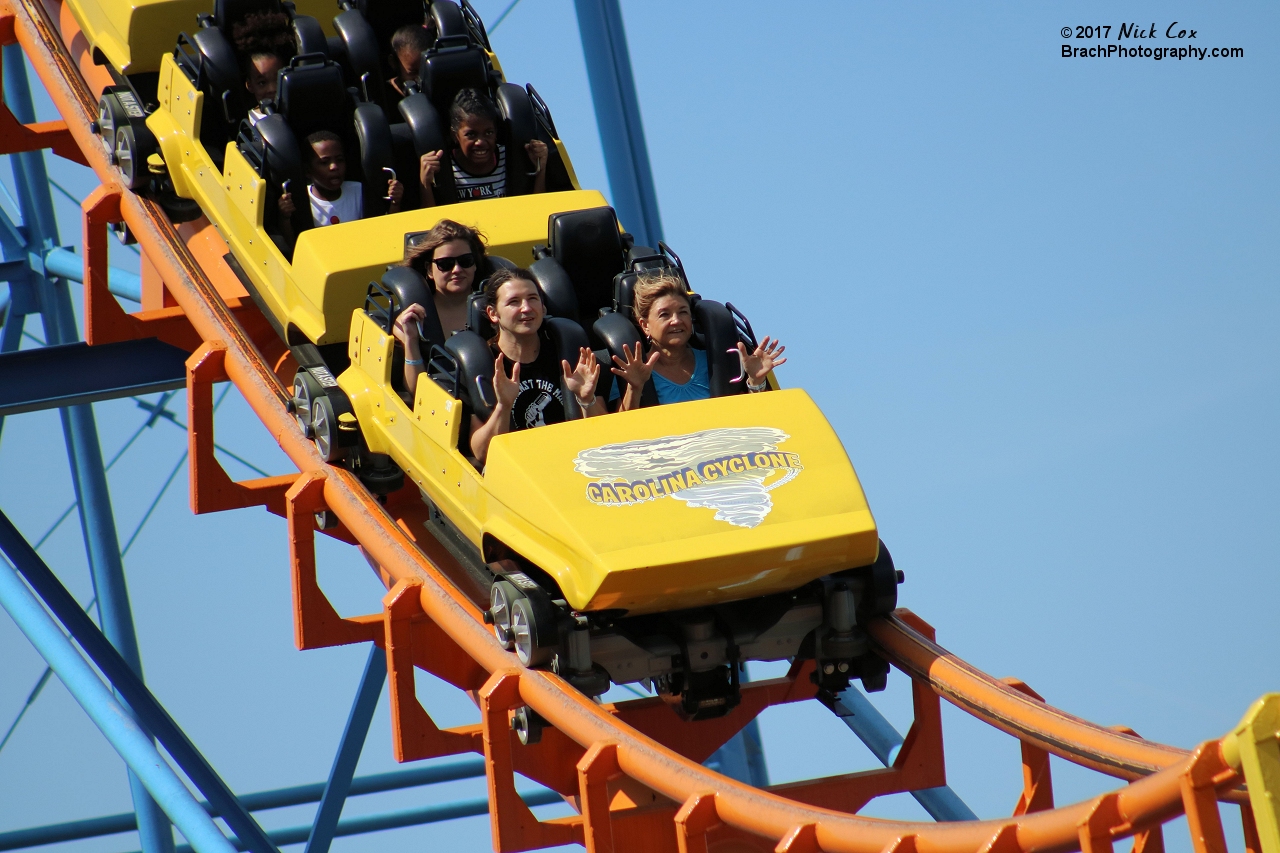 The train going down the first drop.