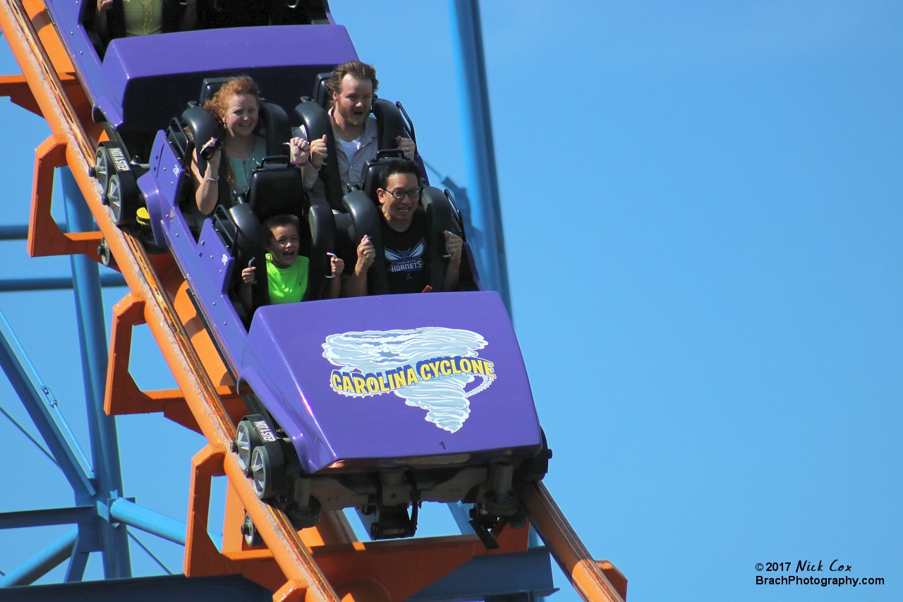 The train going down the first drop.