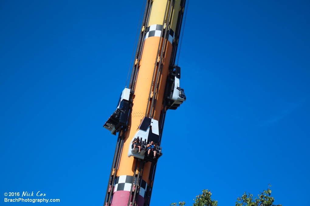 The gondolas freefalling.