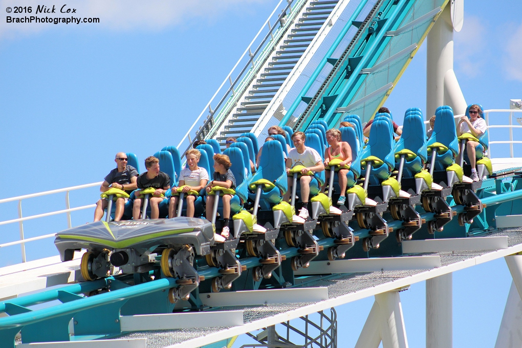 The train on the brake run.