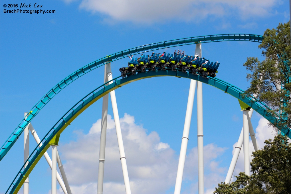 The train going over the airtime hill.