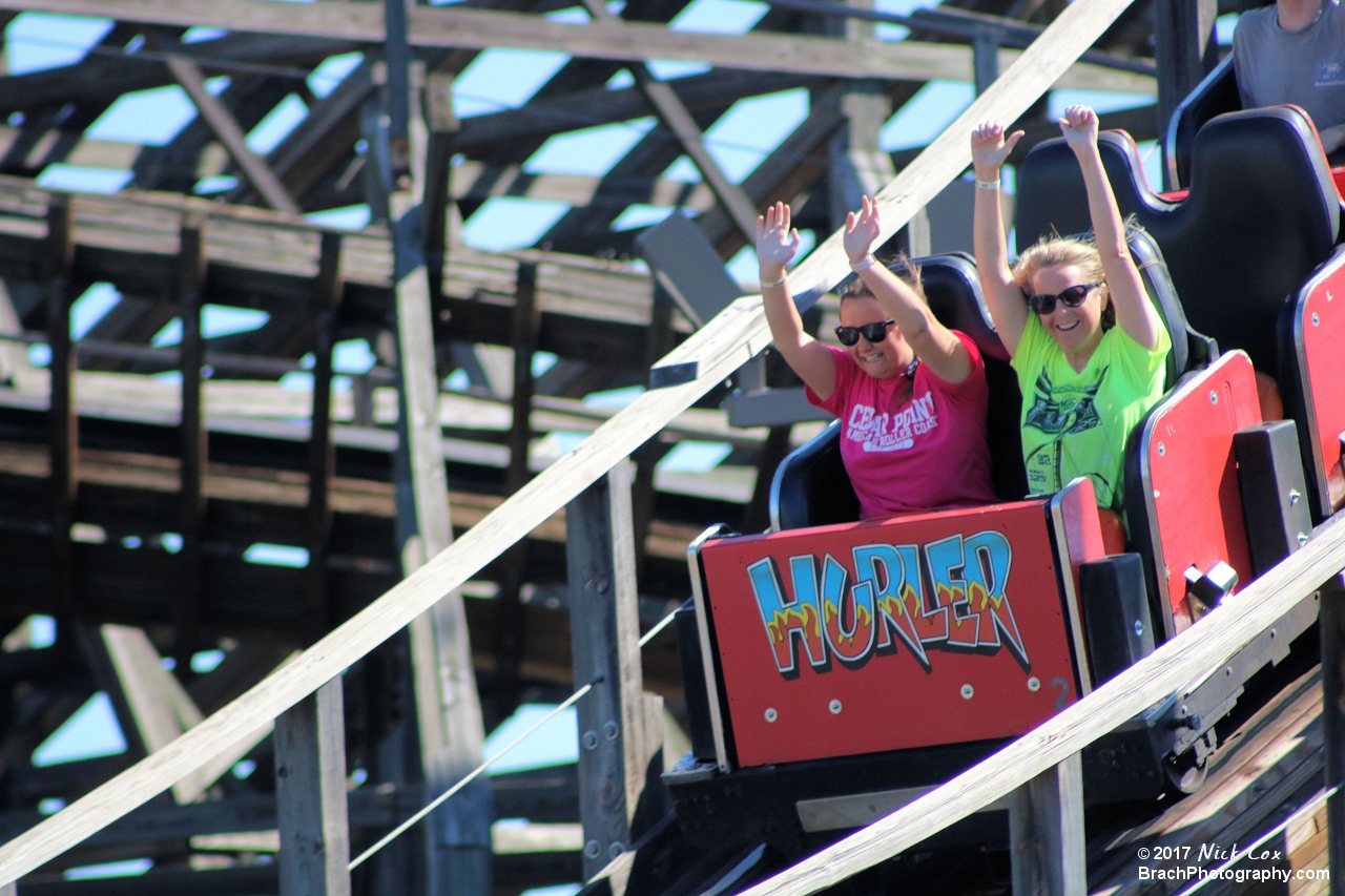 The only remaining large wooden coaster in the park.