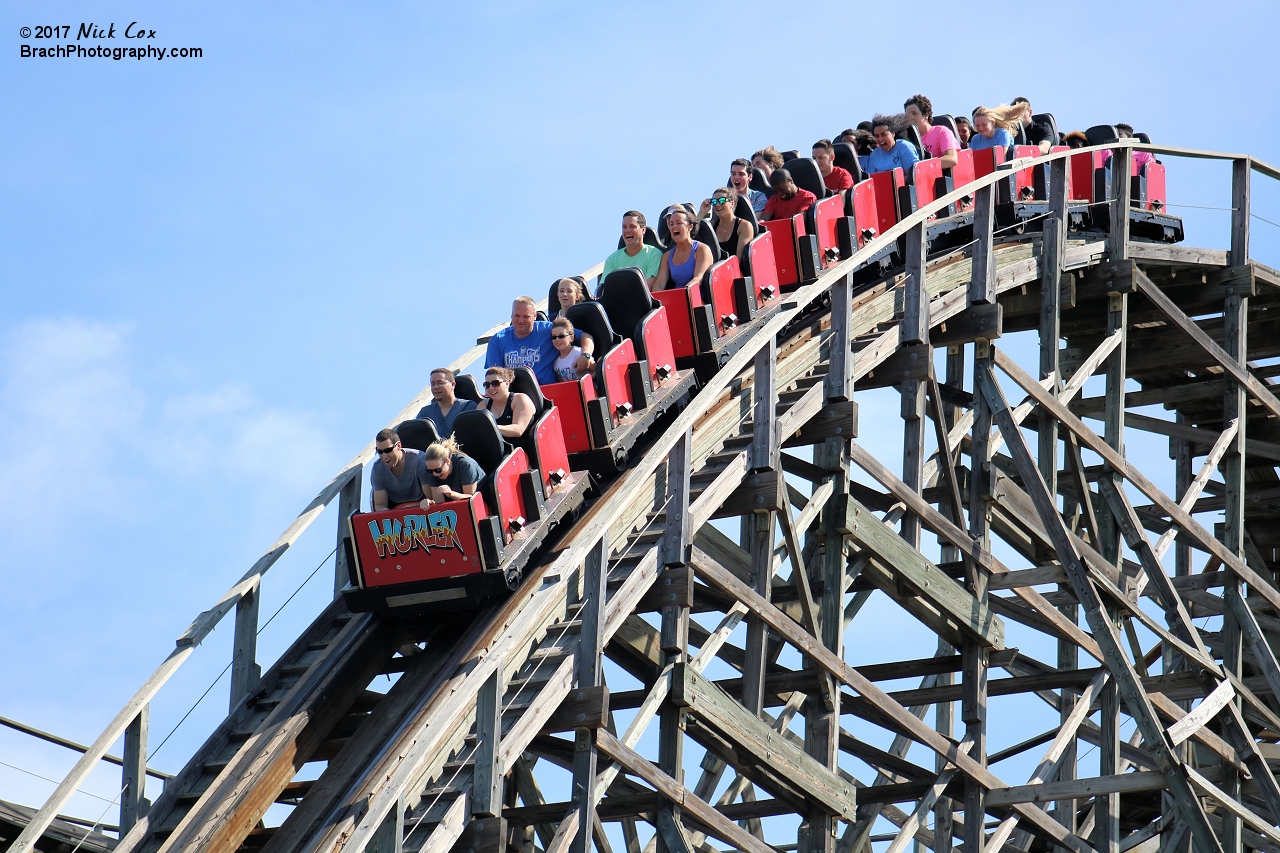 The train going down the first drop.