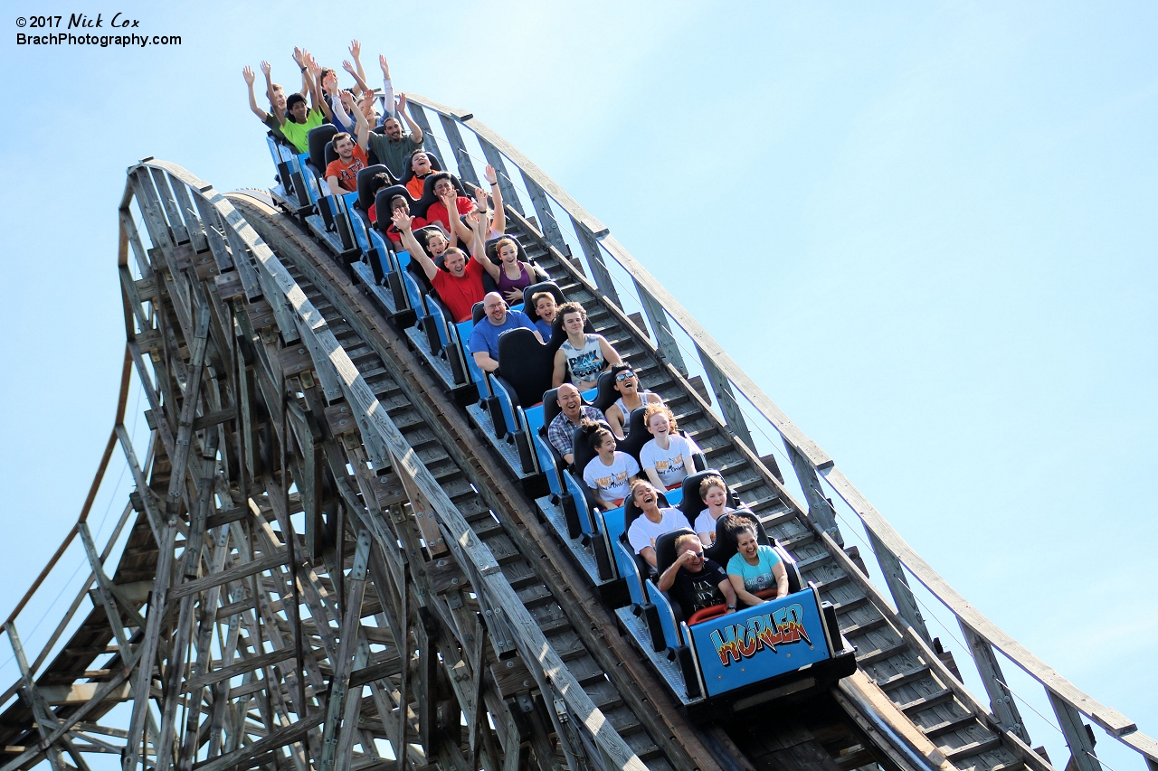 The train going down the first drop.