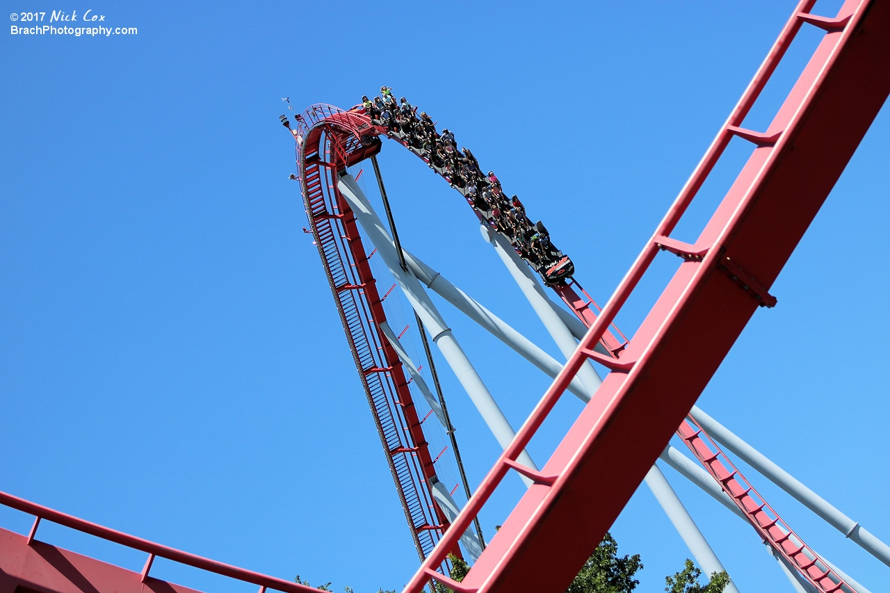 The train going down the first drop.