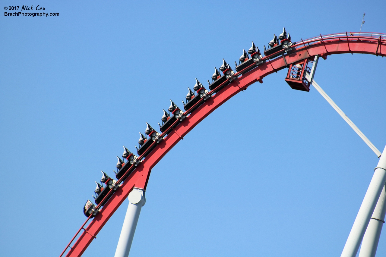 The ride going down the first drop.