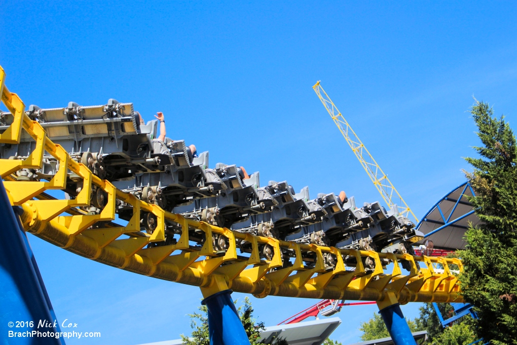 The train headed into the brake run.