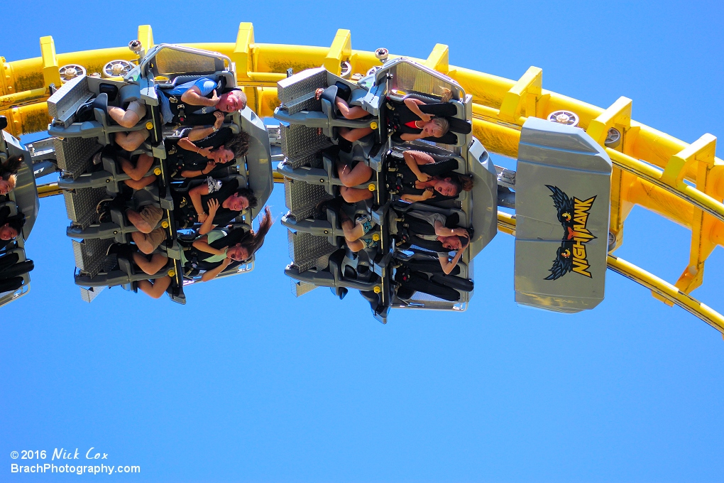 The train in the vertical loop.