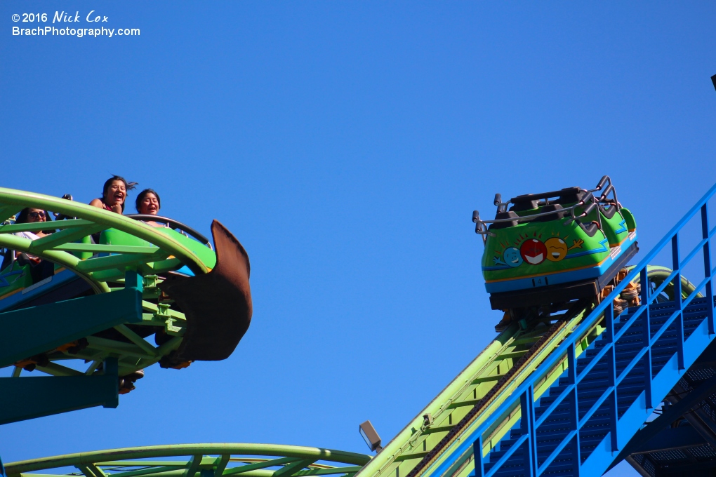 The train at the top of the hill.