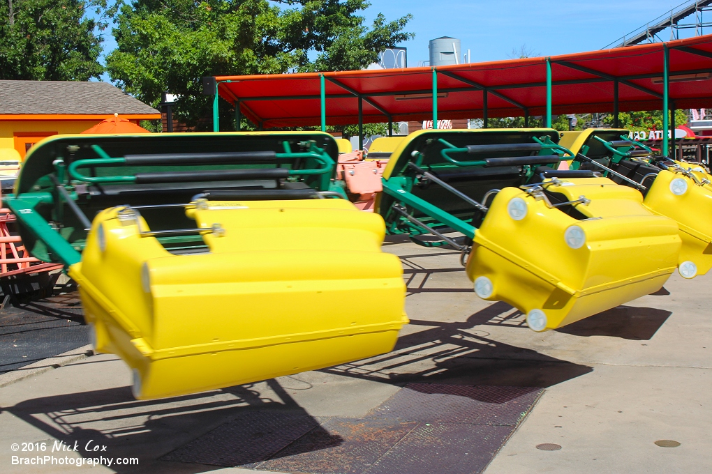 The ride spinning before it goes vertical.