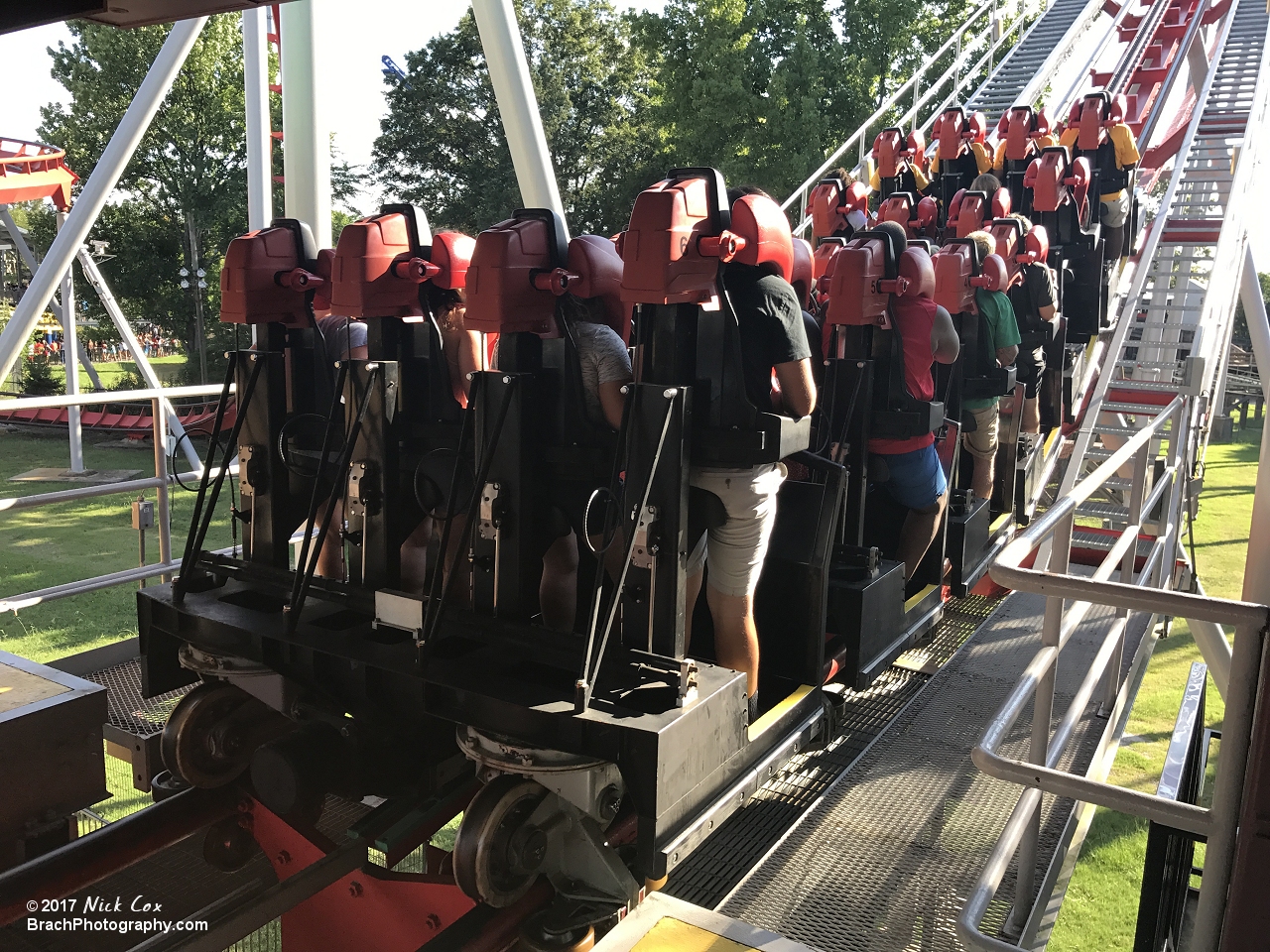 Vortex's train headed into the lift.