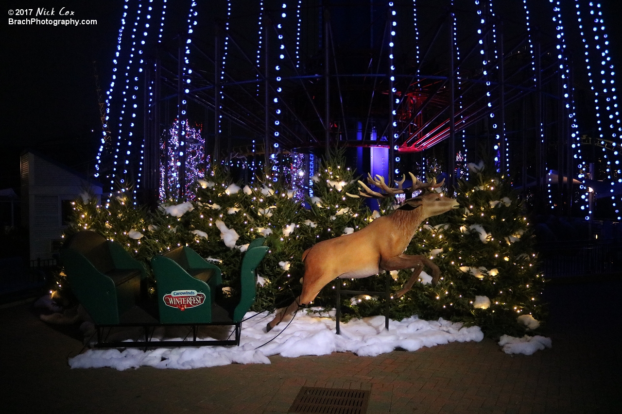 Decorations around WinterFest.