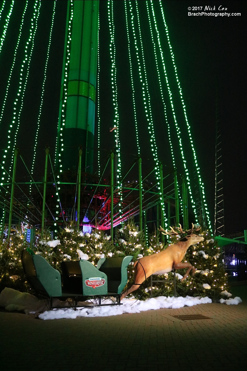 Decorations around WinterFest.