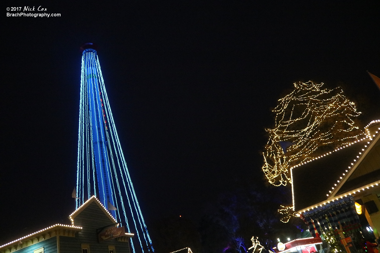 Decorations around WinterFest.