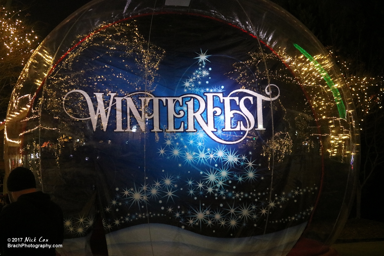 Decorations around WinterFest.