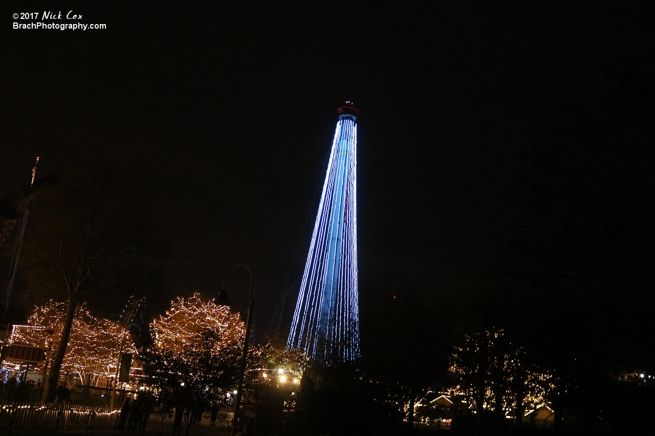 Decorations around WinterFest.