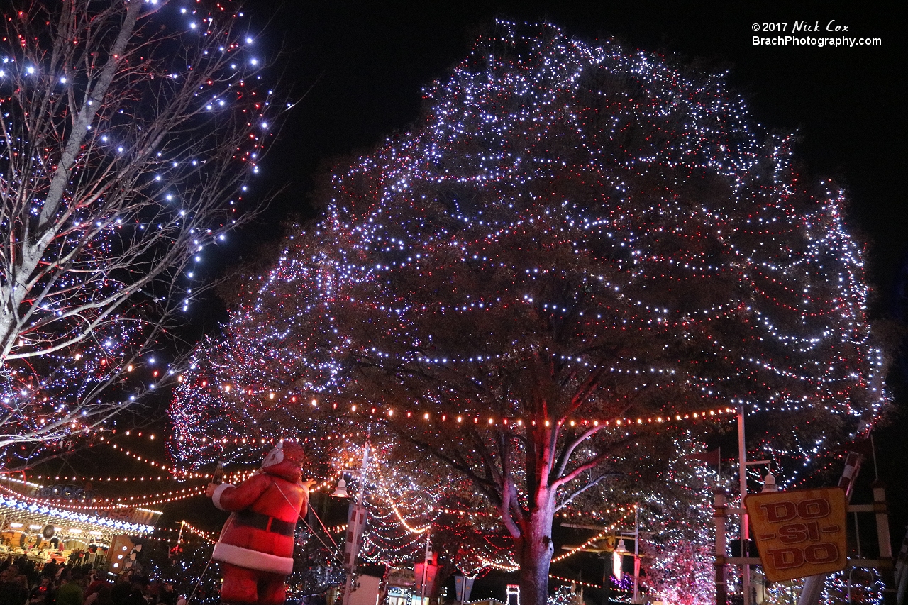 Decorations around WinterFest.