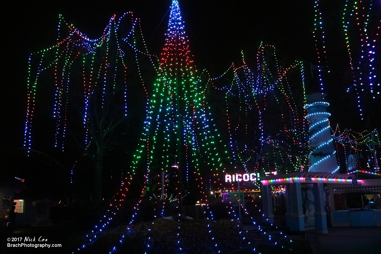 Decorations around WinterFest.