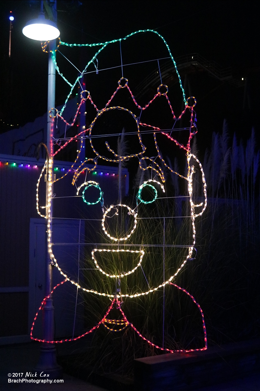 Decorations around WinterFest.