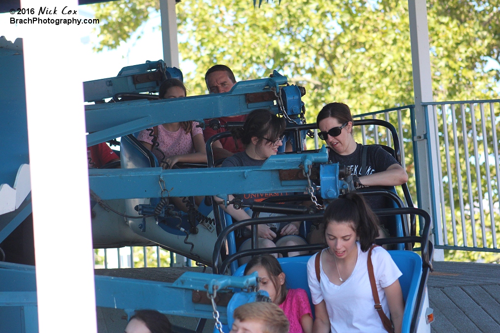 Families enjoying the ride.