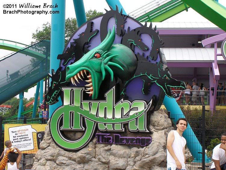 Ride sign for Hydra: The Revenge.