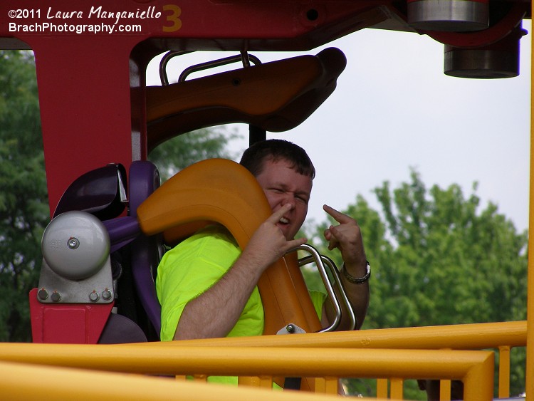 LET'S DO THIS!!! I had to ride Possessed twice - Once in the front and once in the back of the train.  Loved each ride on this Impulse Coaster from Intamin.  The holding brakes really caught me off guard!