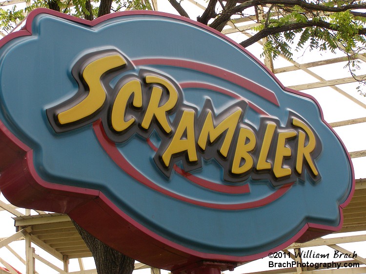 Another one of Cedar Fair's wonder ful ride signs.  This one's for their Scrambler ride.