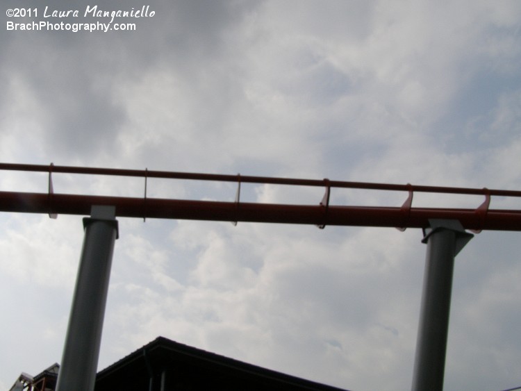 This particular track design is from Morgan.  Not to be confused with Arrow or Vekoma track design, Morga's cross ties use a paper thin design.