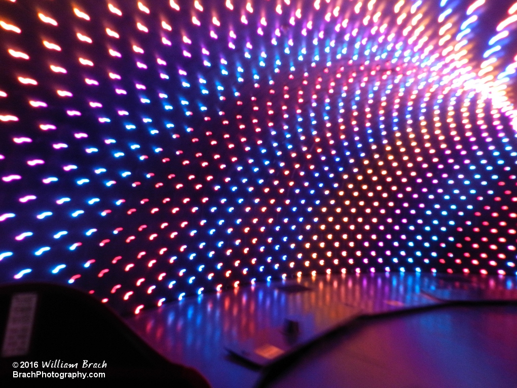 Amazing tunnel of LED lights.